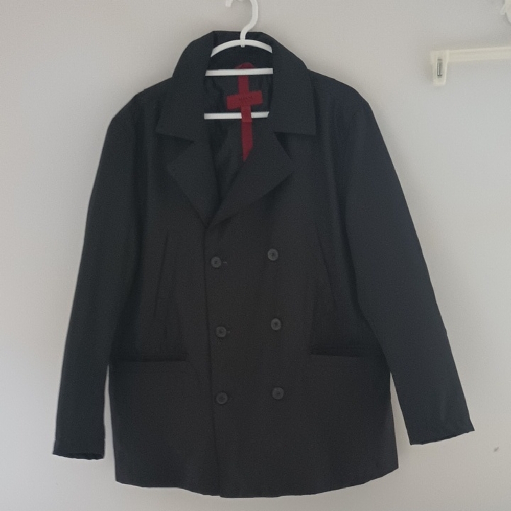 Men's Black Double-Breasted Jacket